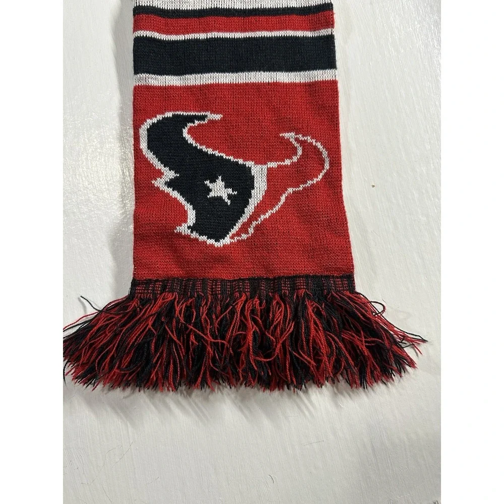 NFL Houston Texans Scarf Red, White, and Navy Blue Winter Knit